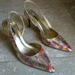 j renee shoes gold